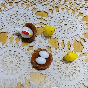 Hen and Chicks Theme Jibbitz - shoe charms for CROCS or similar shoe